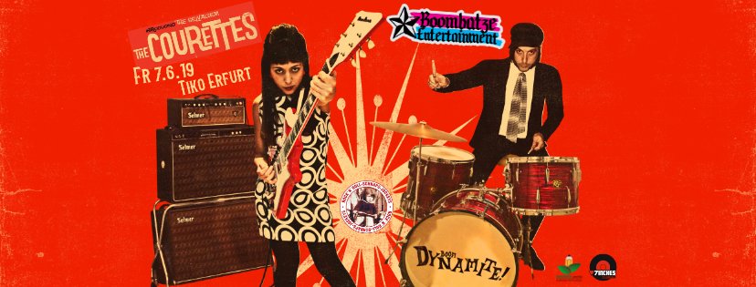 Boombatze's tweet photo. Awesome @thecourettes tomorrow at #CafeTikolor #Erfurt! 🧨💥 https://t.co/BFdQdWlRzl #courettes #thecourettes #tiko #erfurt #tikolor #garage #rocknroll https://t.co/r3yIbEZxR9