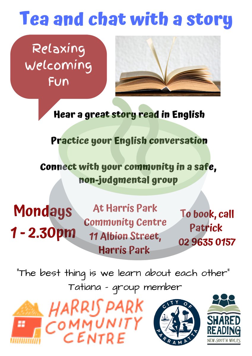 Books_to_live's tweet photo. Come and join us for our new story and chat group in Harris Park, Sydney..there will be biscuits!!! https://t.co/ObJH3O1Mbn