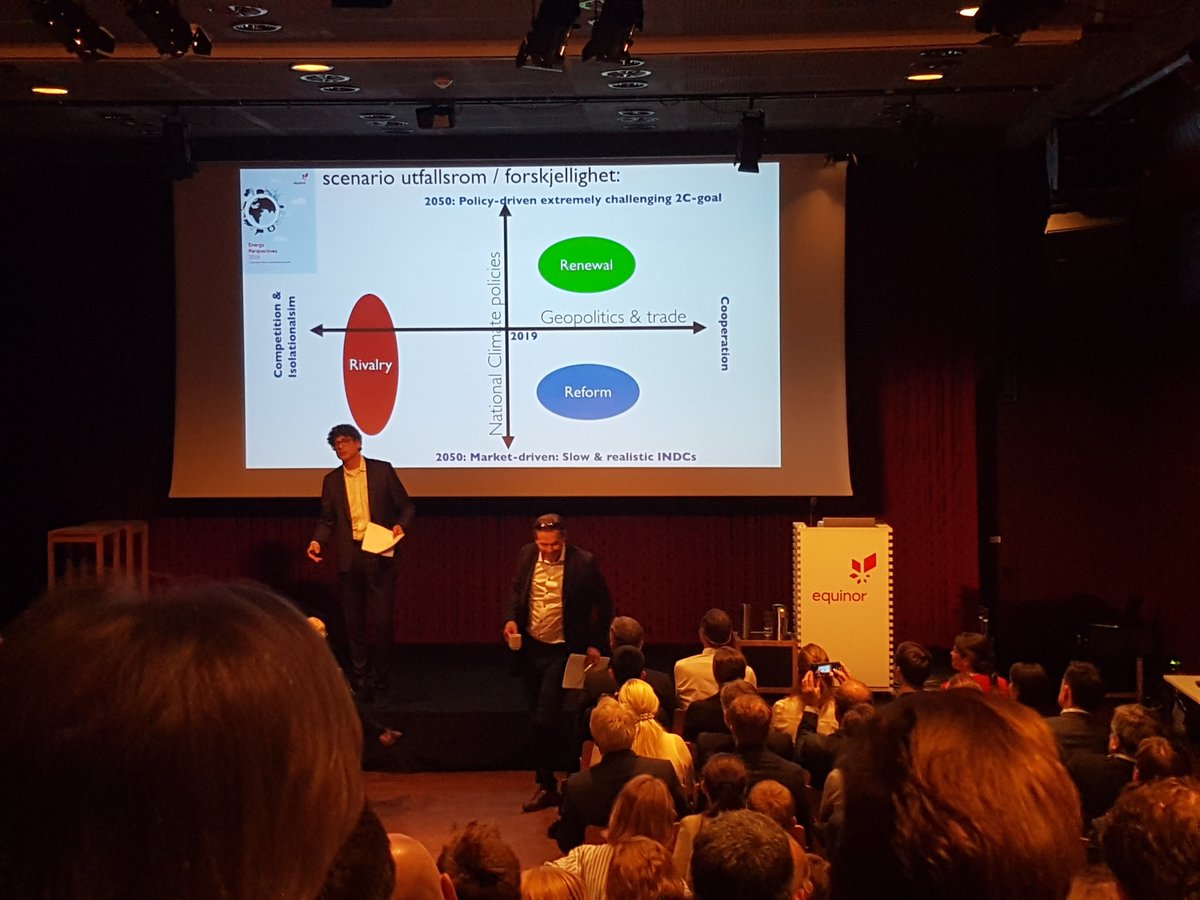 Kjekt å se <a href="/estoknes/">estoknes</a> i sving på <a href="/EquinorASA/">Equinor ASA</a> #EnergyPerspectives og at han introduserer nytt scenario: Revolution 🙌 Kjør debatt! #grønnvekst