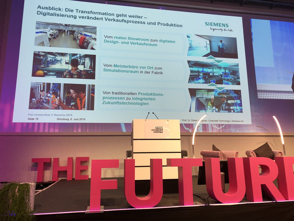 VCG_GSchunk's tweet image. „Digitalisierung betrifft jeden von Ihnen! Nur gemeinsam machen wir Industrie 4.0 zum Erfolg“ - starker Auftaktvortrag von Prof Dr Wegener (Siemens) auf #thefuturecode #b2b @siemens_press @MaschinenMarkt @fachpresse_de @gastfranke