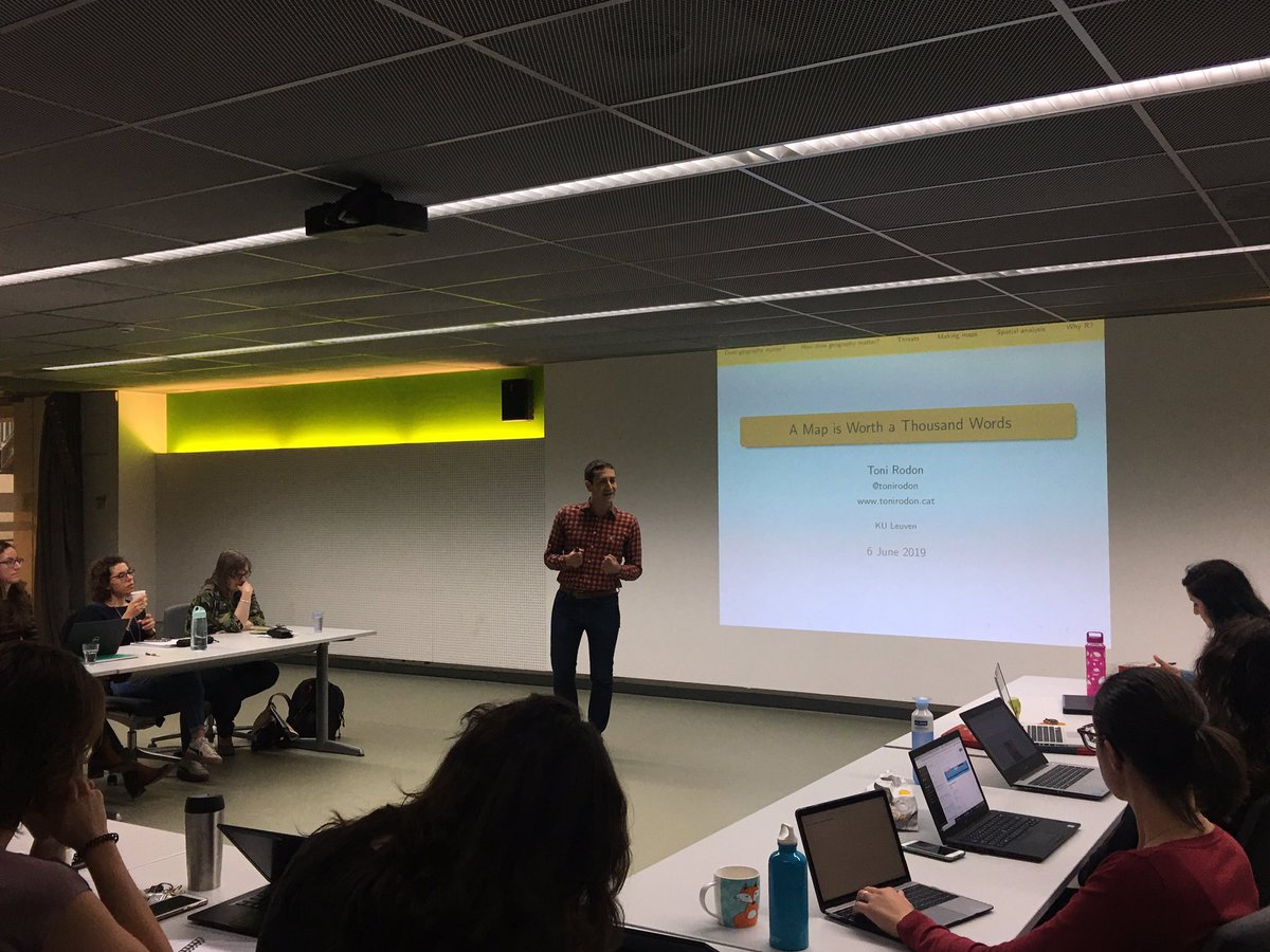 AGodefroidt's tweet image. Full house for our very last #MethLab !  Very excited to learn about #GIS, mapping, and geography. Because yes @tonirodon , a map is worth a thousand words.

In collaboration with the great @LalaHMur &amp;amp; @FSW_KULEUVEN