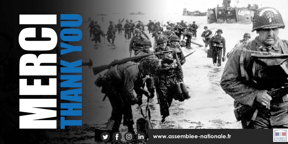 La représentation nationale s'associe à la commémoration du Débarquement allié en Normandie.
Que le souvenir des actes d'héroïsme et du sacrifice consentis par les soldats, les membres de la Résistance et les civils se perpétue de génération en génération. #DDay75 #DDay #WWII