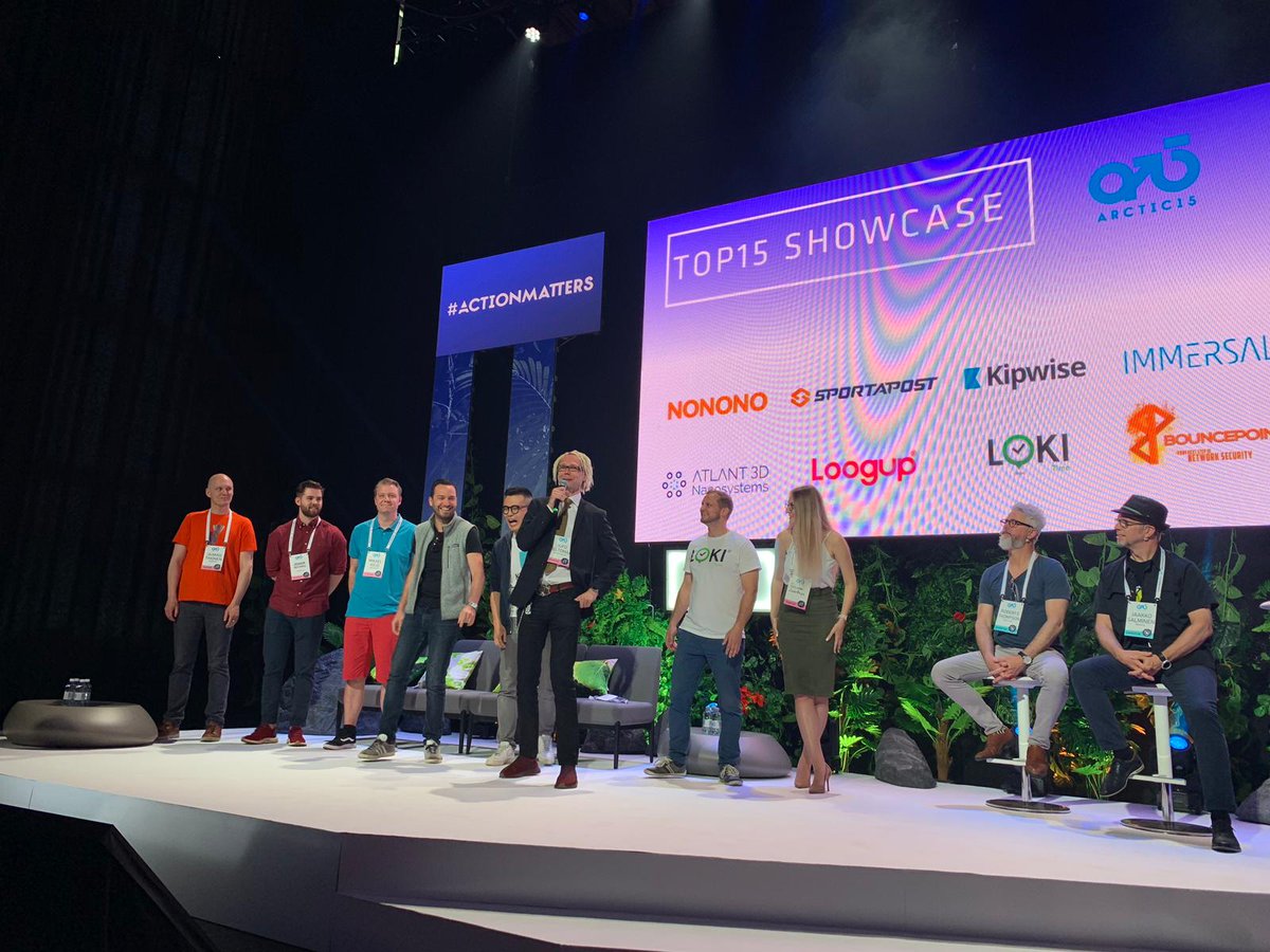 TOP15 #Startup Showcase Pt 1 featuring

<a href="/nonono__com/">No No No</a> 
Ddefender by Bouncepoint
<a href="/SportaPost/">SportaPost</a>
@Loogup
@immersal_ar
<a href="/kipwise_com/">Kipwise</a>
Lokitime Key Issuance
<a href="/Atlant3d/">ATLANT 3D</a>

and investors <a href="/jaska_s/">Jaakko Salminen</a> &amp; Roberte Thompson now at the #SeasideStage! 

#Arctic15 #ActionMatters