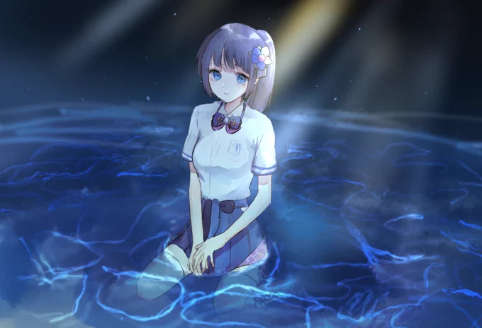 #葵の絵 海も葵ちゃんも大好きだから最高だった... 