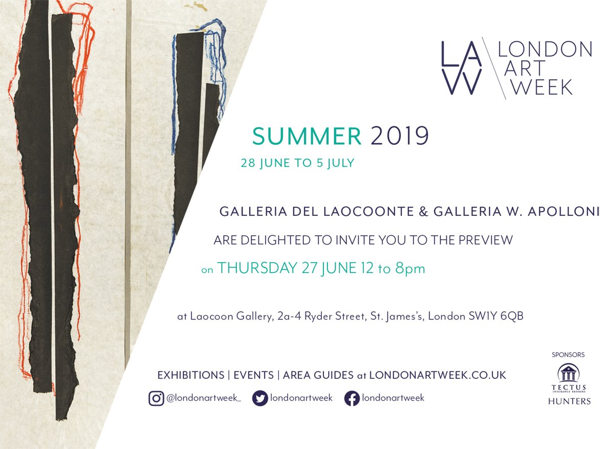 London Art Week, Summer 2019. 27 JUNE - 5 JULY 2019
Exhibition: #Leoncillo - Drawings &amp; Sculptures.

The highlight of this year's LAW exhibition at the Laocoon Gallery is a collection of works by Leoncillo Leonardi

londonartweek.co.uk/exhibitors/gal…
