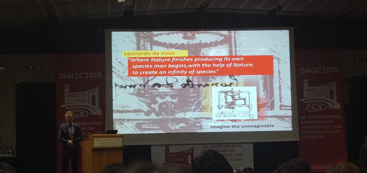 DanDarwinRoss's tweet photo. Amazing talk from Feringa, so grateful to have had the privilege to have listened to two Nobel Laureates this week. What a beautiful quote to finish on #ismsc2019 https://t.co/zefEMNOhe0