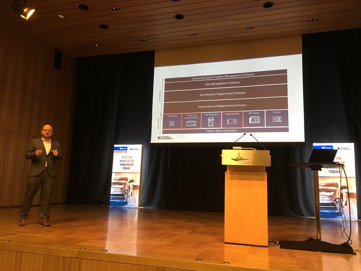 #Automotive Lorenz Casper erklärt auf dem NI Automotive Forum, welches Potenzial ein platformbasierter Ansatz bietet: Effizienz durch Wiederverwendbarkeit bei Hardware, Software und Daten. ⁦<a href="/NIglobal/">NI (now part of Emerson)</a>⁩