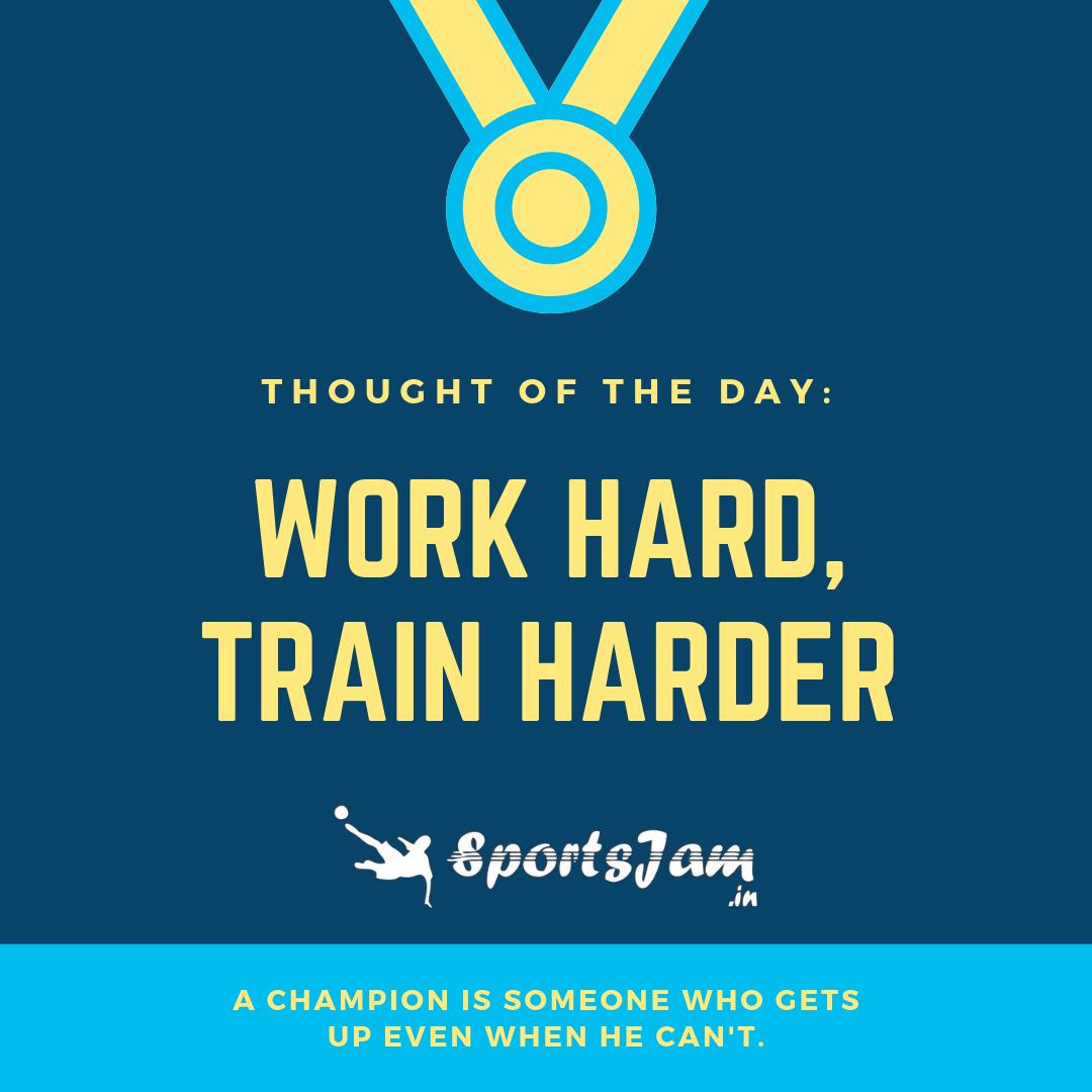 SportsJamIn's tweet photo. #ThursdayThoughts
Work Hard, Train Harder
A Champion Is Someone Who Gets Up Even When He Can't.
#Thoughtoftheday #Thursdaymorning #Quotes #Quoteoftheday #Inspirationalquotes #SportsJamIn https://t.co/e02HNOd0kO