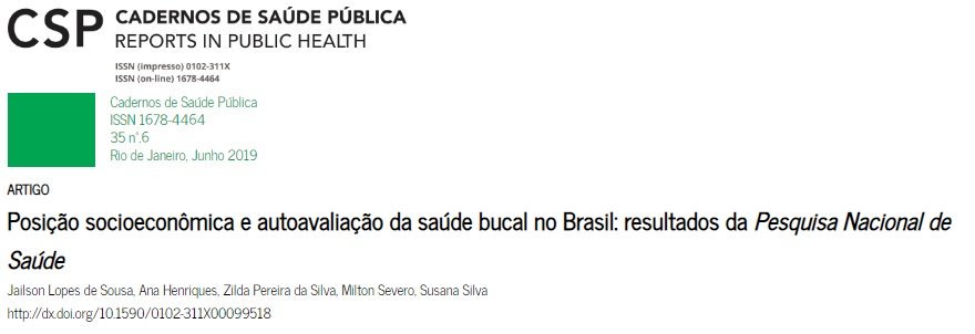 Find out more in the new paper from <a href="/jailson_l_sousa/">Jailson Lopes de Sousa</a>, <a href="/AnaNHenriques/">AnaNHenriques</a>, <a href="/MiltonSevero/">Milton Severo</a> &amp; @susilva_ispup, published at <a href="/CadernosSP/">Cadernos de Saúde Pública</a>: cadernos.ensp.fiocruz.br/csp/artigo/753…