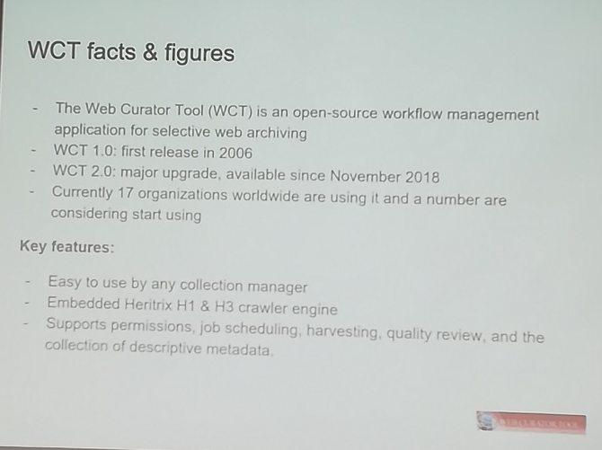 keesone's tweet photo. 🚜Beware: #webcuratortool web harvesting software version 3.0 is coming! 🚜
Lightning talk of @jrvdhoeven on @NetPreserve #iipcWAC19 developed by @NLNZ and @KB_Nederland #library @jrvdhoeven @trienka @ob1_ben_ob @segfaultflower #webarchiving. https://t.co/U8aQHcTzRT https://t.co/tluh0GkepN
