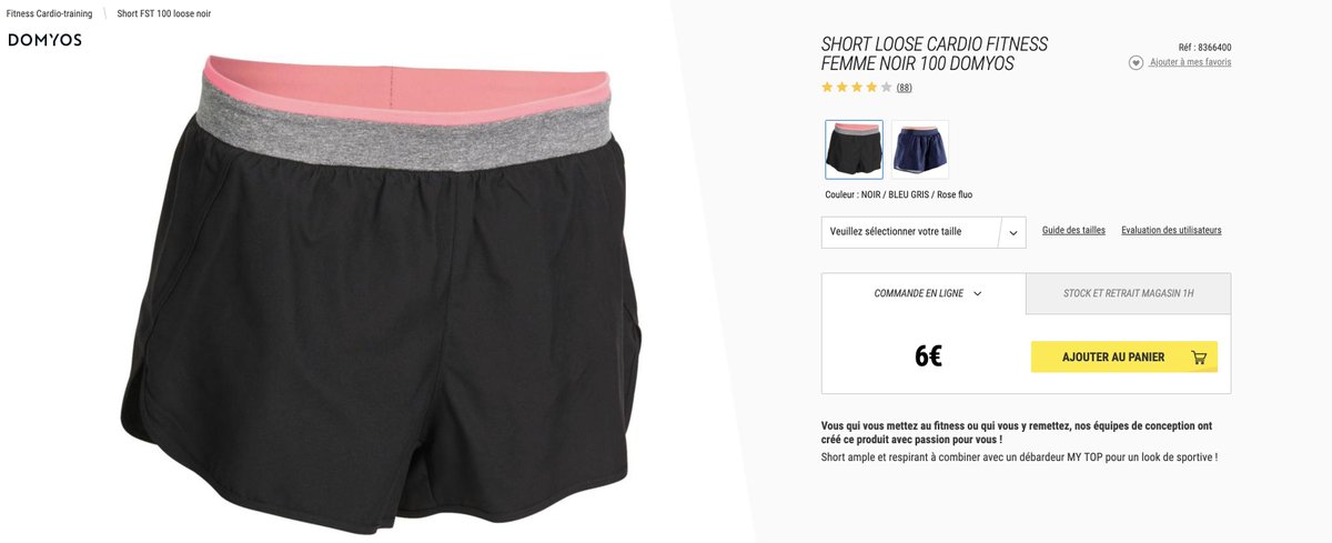 short à decathlon