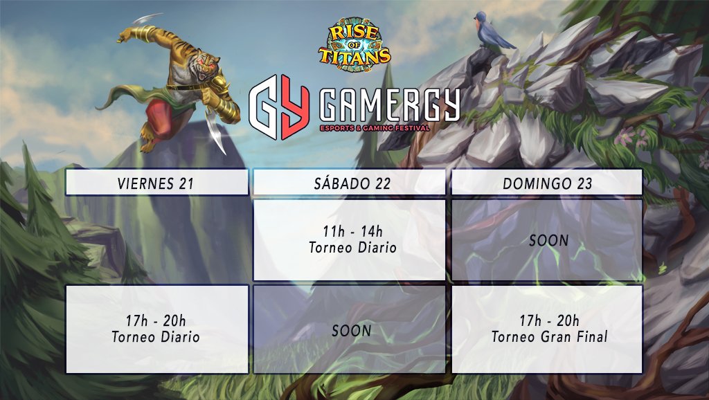 PlayRotOfficial's tweet photo. Revelamos nuestra primera actividad en @Gamergy :🏆 ¡Los Torneos! 🏆
Viernes y sábado organizamos un torneo diario y domingo será la GRAN FINAL con premios de hasta 300€! ¿Cómo participar? Toda la información aquí ▶ https://t.co/K9AYKV8RlW

 ¿A qué esperas? #RotGamergy https://t.co/TwZyoXnjk8