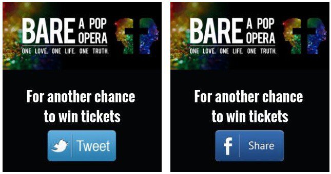 Sharing is good! Did you know? Once you enter our #BareLDN competition - to win one of FIVE pairs of tickets to this summer sizzler musical at @thevaultsuk - you can get extra chances when you share on Twitter &amp; Facebook. Enter by 14 Jun here: lttr.ai/Ddg1 #prizes