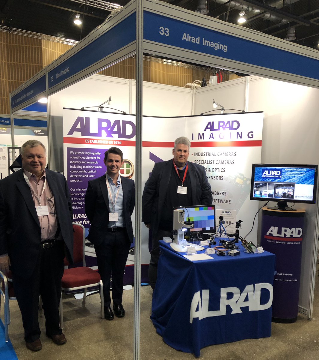 Alradimg's tweet image. All ready at #MVC2019 on Stand 33, please come and pick our brains and see if Alrad has the solution for you! #Machinevision