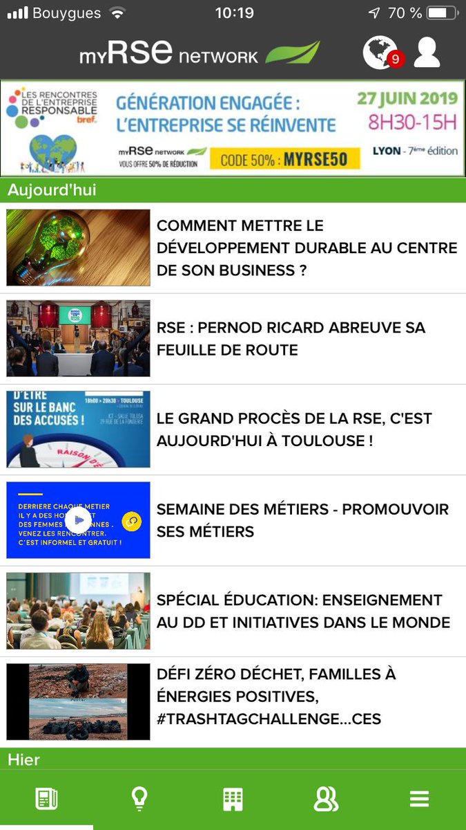 myRSE_Network's tweet image. Au sommaire aujourd'hui : éducation et métiers, se lancer des défis écolos : ça marche aussi en entreprise, sans oublier de mettre la RSE au coeur de son business... Enjoy !