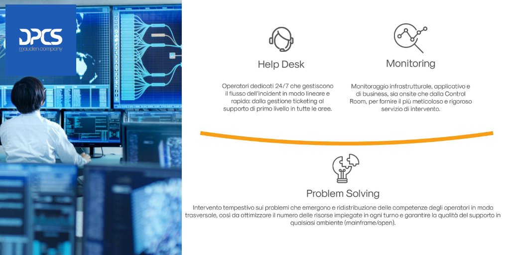 #HelpDesk - #monitoring - #problemsolving - le nostre parole chiave per il controllo di infrastruttura e applicazioni.
#ITservices #ITsupport #InfrastructureManagement