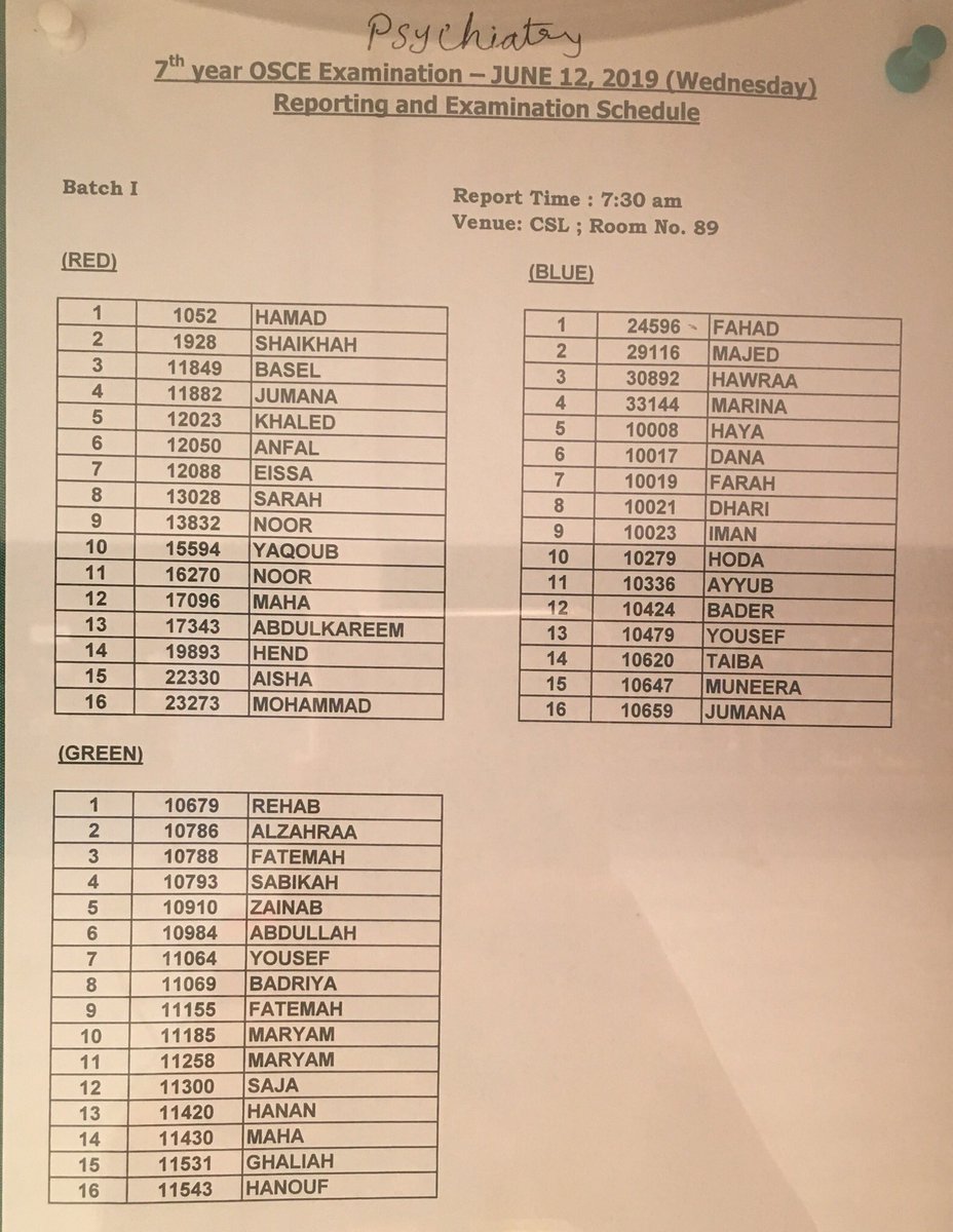 batch_2012's tweet image. Psych OSCE: