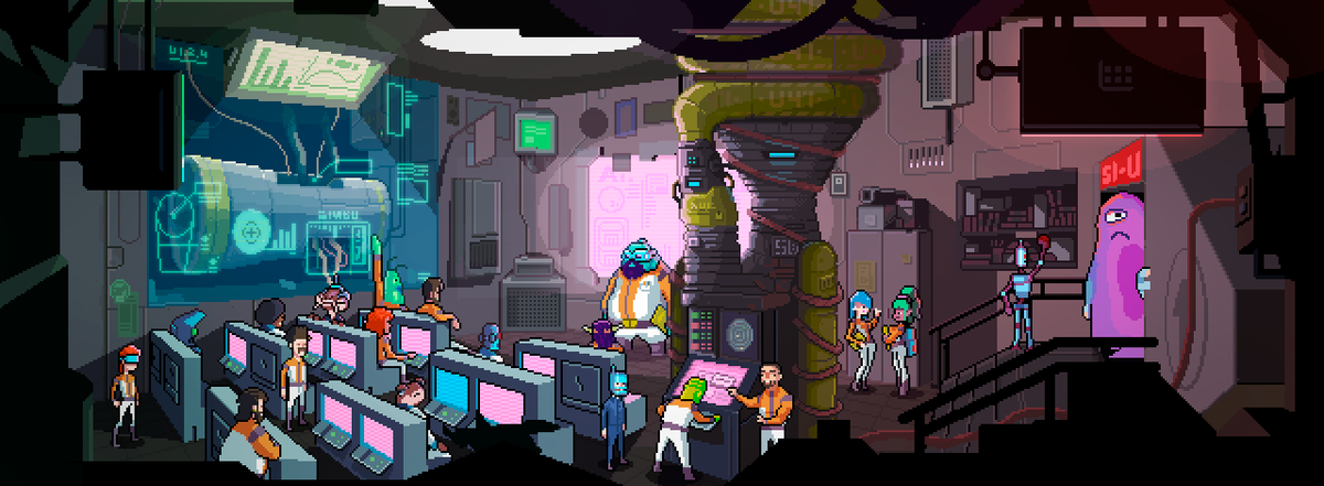SarkSweet's tweet photo. -Starr Mazer-
A retro-sexy Point-and-Click Adventure SHMUP in SPACE.
#indiegamedev #gamedev #indiedev #videogames #action #adventure #pointandclick #shmup #scifi #humor #space #aliens #pixelart #StarrMazer #kickstarter
@starrmazer
https://t.co/fY6SThTykd https://t.co/grqLUvD9qW