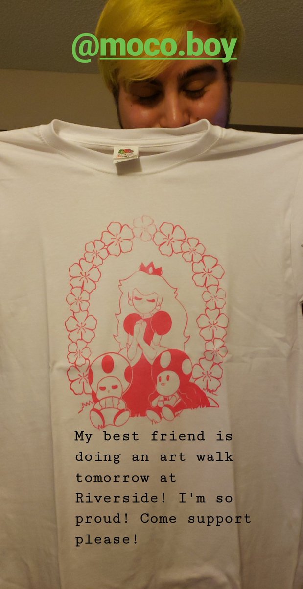 kailabby_'s tweet photo. Hi guys! My best friend is super talented and an amazing artist! He's going to be at the Riverside Art Walk tomorrow selling t-shirts and stickers! Give him a follow please! #MocoBoy ππ @robert060294 https://t.co/wrEP8fuU9U