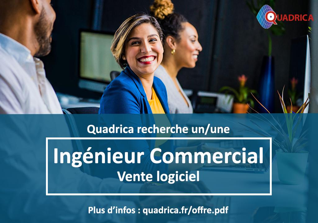 Nous recherchons un/une ingénieur commercial! Plus d'infos sur quadrica.fr/offre.pdf #job #offredemploi #commercial