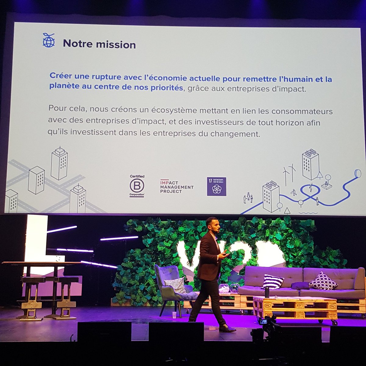 Faciliter sa consommation durable ? Ce sera possible avec l'application @impakFinance qui sera lancée en 2020 à #paris et qui mettra à disposition, en fonction de critères de #développementdurable, des entreprises à #impact #positif pour mieux consommer! #Web2Day  #maxiw2d