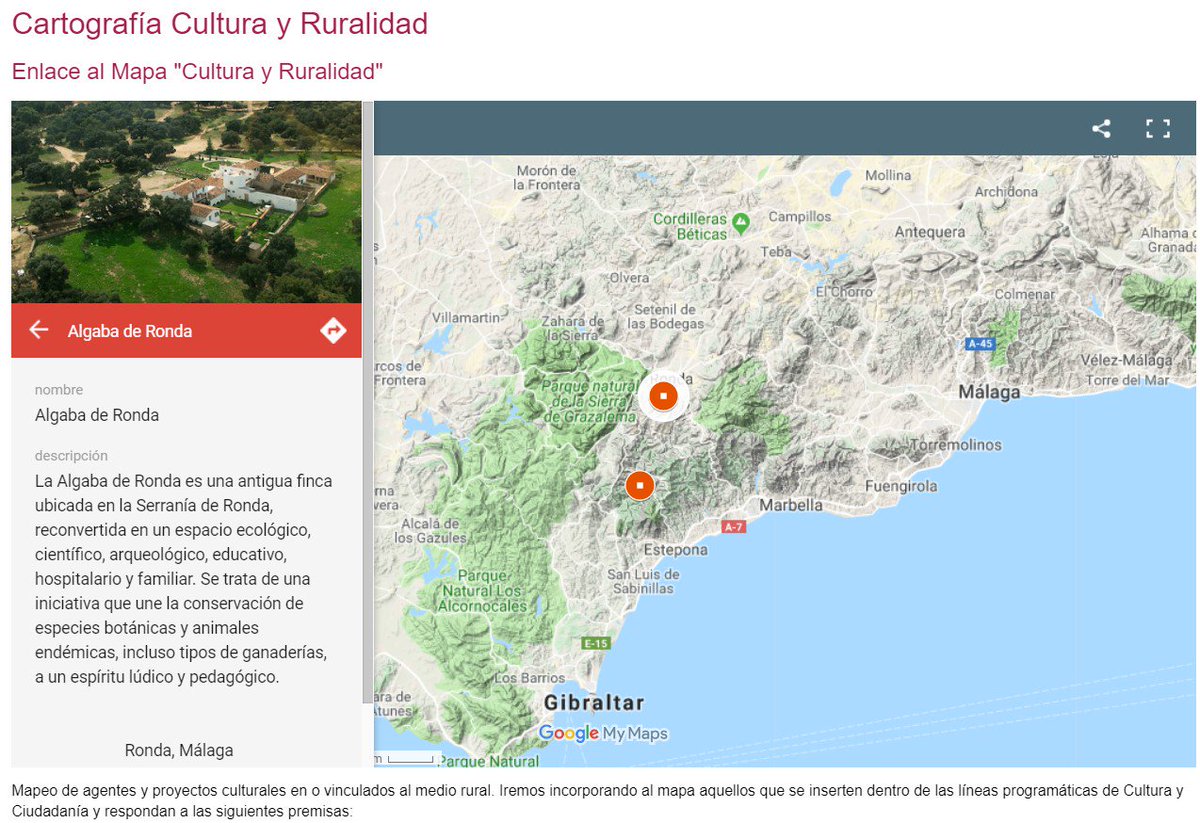 IAPHpatrimonio's tweet photo. Iniciativas presentadas en el I Encuentro Patrimonio de Proximidad #RedActivate:
🔹Algaba de Ronda 
🔹Ecomuseo del Río Caicena, Almedinilla 
🔹Almócita en transición
https://t.co/Q83m8P7m29

Han sido incluidas en el Mapa "Cultura y ruralidad”
https://t.co/RvS0STbCSP https://t.co/gB8Mj2AIoD