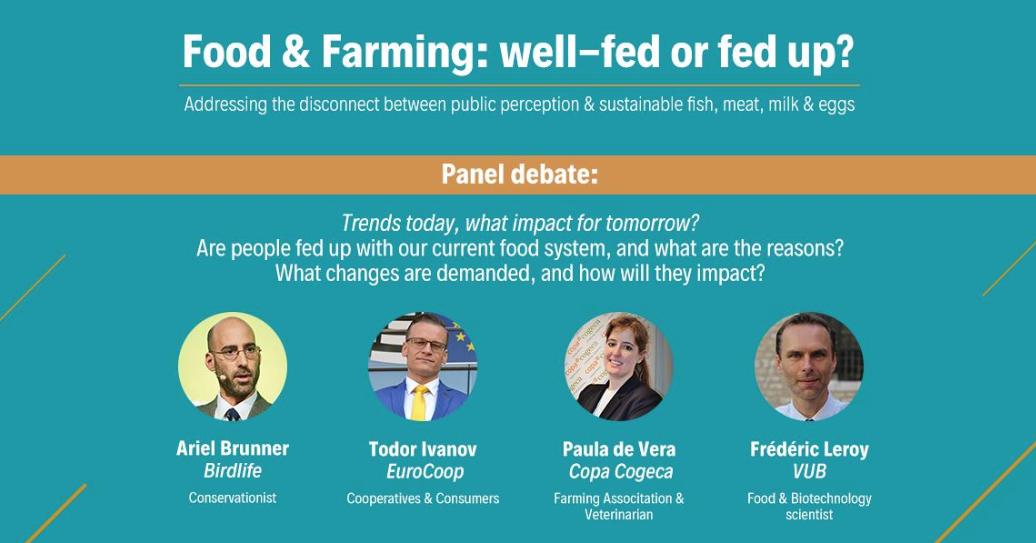 Well-fed or fed up?
Today at  @animalhealthEU event bringing #coops perspective on #Food quality & how to nudge #consumers to #healthier & #sustainable heating
#consumer #education & high standards own brands #products could help driving a change in #foodsystem
 #FoodandFarming