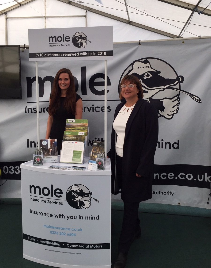 Jan &amp; Terri are at the #RoyalCornwallShow today &amp; tomorrow. Stop by the <a href="/molevalley/">Mole Valley Farmers</a> marquee &amp; they'll be happy to help you with any #Insurance enquiries. #RCS19 🚜