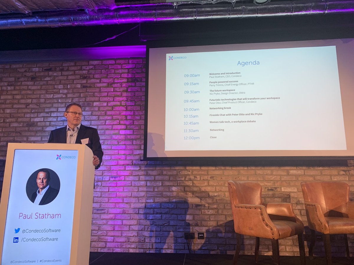 A full morning of workplace innovation planned @CondecoSoftware #CondecoEvents