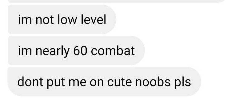 JagexTitus's tweet photo. "im not low level" - Mod Dio 2k19 #cutenoobs https://t.co/GH1qcw1C8T