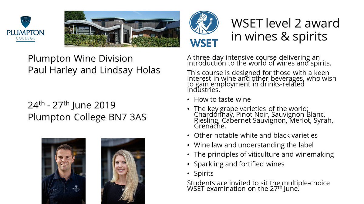 Tony_Milanowski's tweet photo. Find out more about wine with a @WSETuk Level 2 in wine and spirits.

Be taught by world-class wine lecturers Paul Harley and Lindsay Holas 

24-27th June 
https://t.co/0upUqqLSyH https://t.co/K9EnMuI7Xo