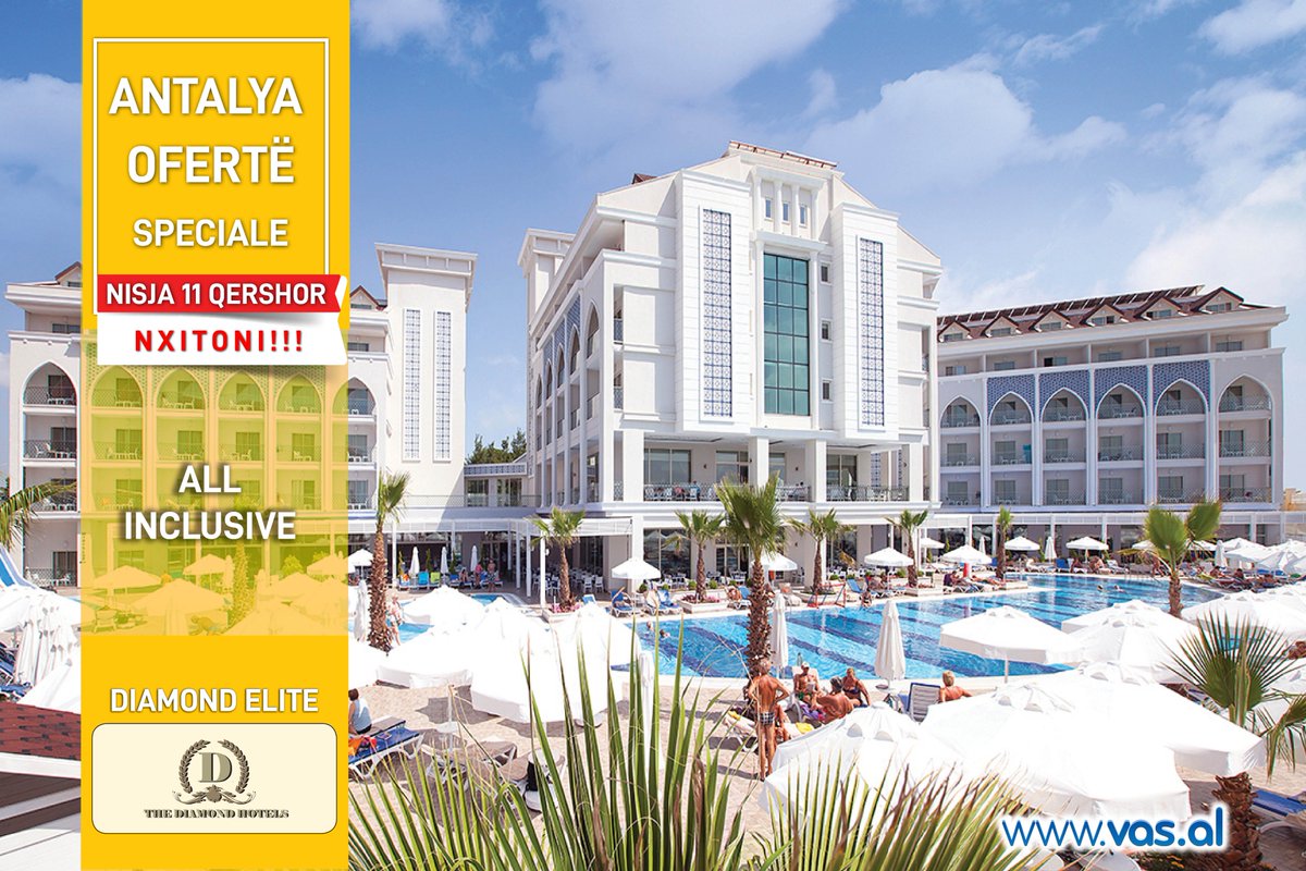 VasTour's tweet photo. 😍Antalya - OFERTE SPECIALE😍
🏩Diamond Elite🏩
😍Nisja 11 qeshor, Nxitoni😍
😍All Inclusive😍

https://t.co/kUI5pVhWLK ose ne agjencine tende te PREFERUAR - member Vas Tour
#JoinUsLoveVas https://t.co/NUBTAngJo9