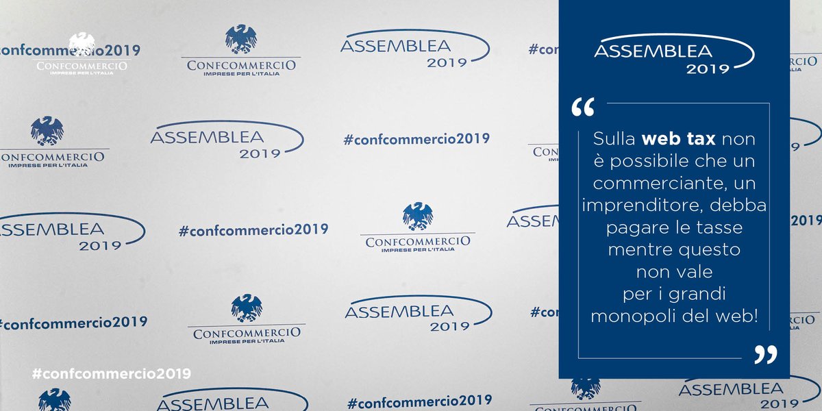Confcommercio's tweet photo. #StessoMercatoStesseRegole per tutti. Il commercio elettronico è un’opportunità per tutti MA solo con la stessa tassazione. SI alla web tax https://t.co/A8JRAYcJ00