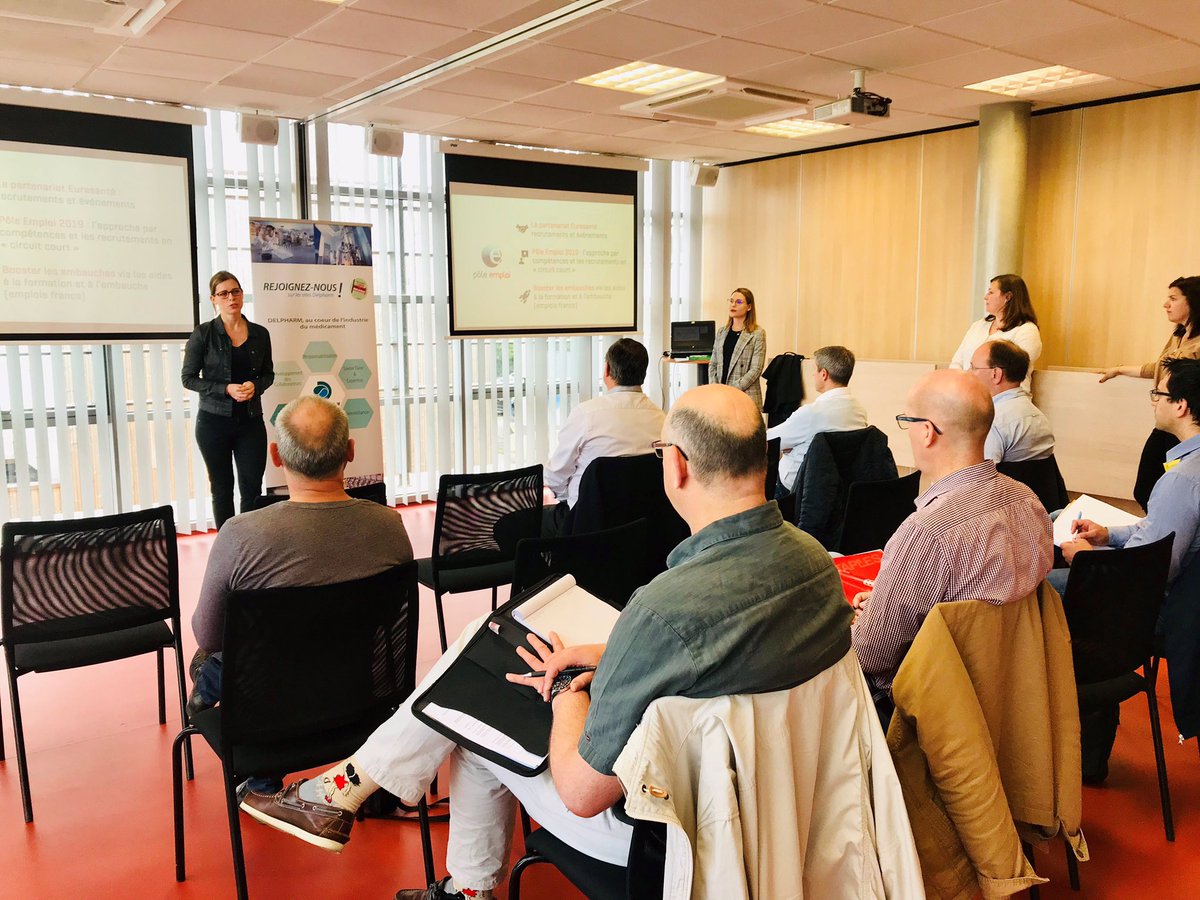 fablelong's tweet photo. Encore une belle opération #MeetyourJob hier à #Eurasanté. Pour cette session, nous avons répondu aux besoins de recrutement de la Sté #delpharm sur le poste d’agent de maîtrise en conditionnement. #versunmetier #approchecompétences @HSchaeffer62 @RIFFARDCAROLINE @CastroThibaut https://t.co/jnOpz6PExF