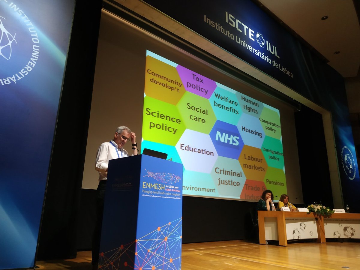 Where are mental health issues in health policies? <a href="/Knappem/">Martin Knapp</a> #ENMESH2019