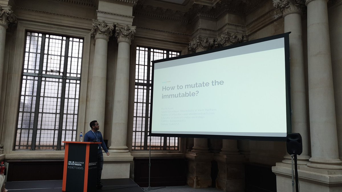 BullDotIo's tweet photo. We're getting all technical with the ever amazing @ali2251 from @VaultPlatform talking about how we imute the immutable! #blockchain #Crypto #cryptocurrency #DLT #Blockercon19 #blockercon https://t.co/J50iYrblXj