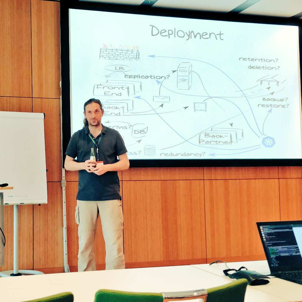 qu4nd's tweet image. Auch Infrastrukturen brauchen Liebe!
Der letzte Tag der @EssentialDevOps startet mit Christopher J. Ruwe und seinem Training &quot;Container-Infrastruktur testen&quot;...
#DevOpsentials19 #devops #docker #Kubernetes #container #infrastructure