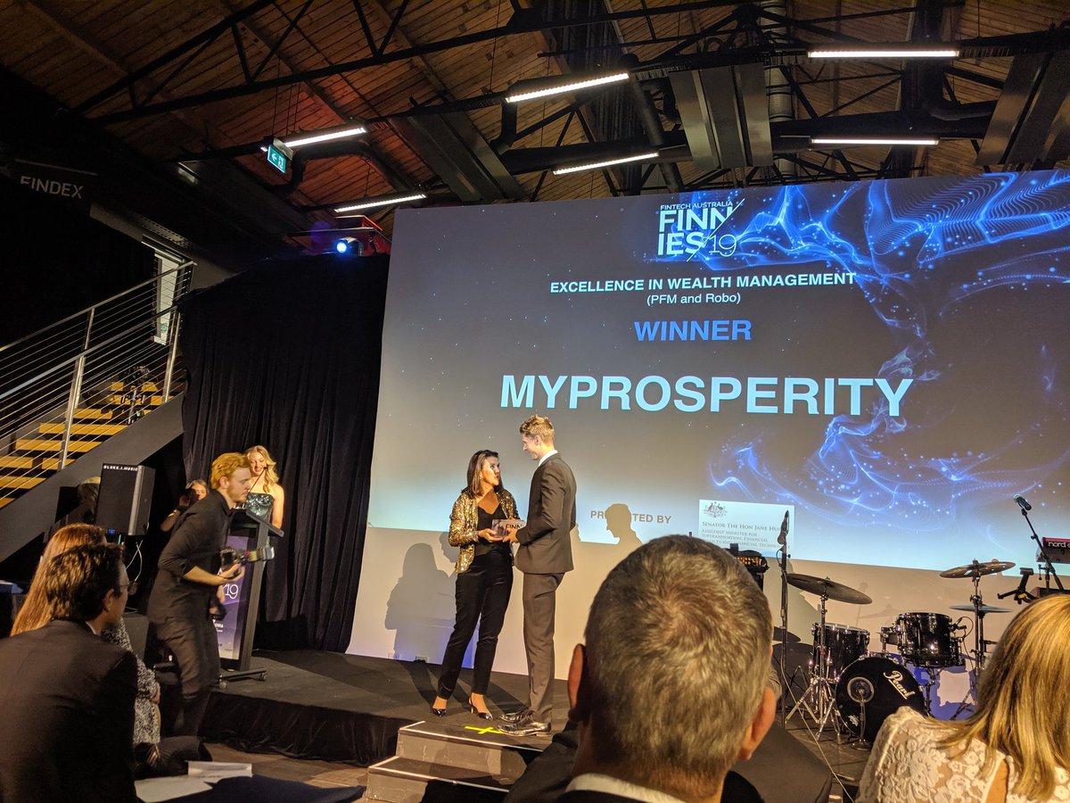 JessWright_Tech's tweet photo. Congratulations to @sharesight's partner @myprosperity for winning the Wealth Management #finnies19 #finnieawards https://t.co/lzpM5rvcSB
