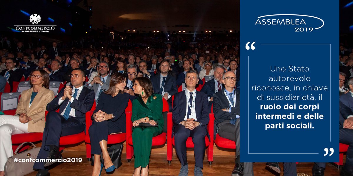 Confcommercio's tweet photo. #confcommercio2019 https://t.co/mnbLGq0WFi