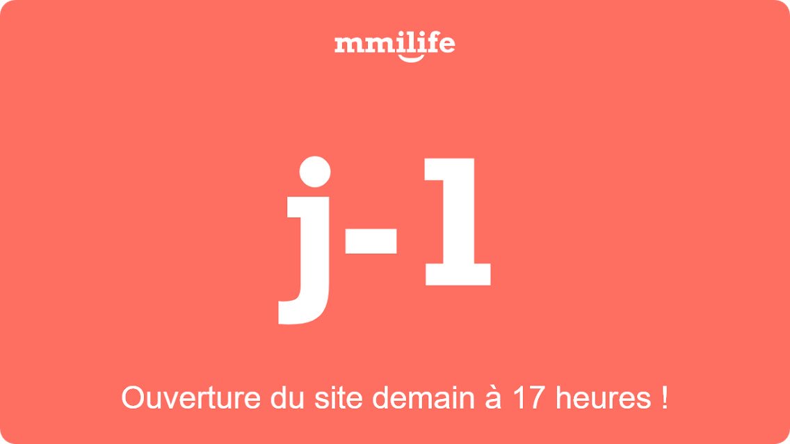 mmilife's tweet photo. J-1 😬
C’est demain qu’ouvre le site de #mmilife, à 17 heures !
https://t.co/6ppUb1FnLi https://t.co/Ro5LM0BPGJ