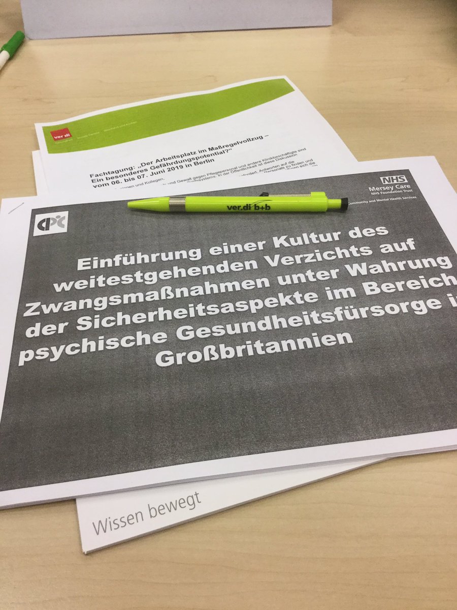 Looking forward to sharing @Mersey_Care No Force First initiative at Germany’s trade union ver.di conference today. Est tut mir Leid meine German neine gut! #NoForceFirst #RestraintReduction @CPC_MerseyCare