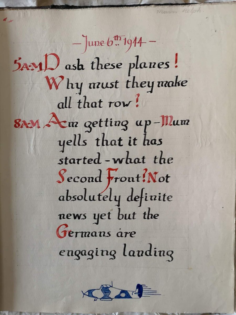 EB_Heritage's tweet photo. 75 years ago, on June 6, 1944, the largest invasion ever assembled, before or since, landed 156,000 Allied troops by sea and air on five beachheads in Normandy, France.This report of D Day came from Joan Smethurst, a student at Eastbourne High School. #DDay75 https://t.co/bt88pgIGmN