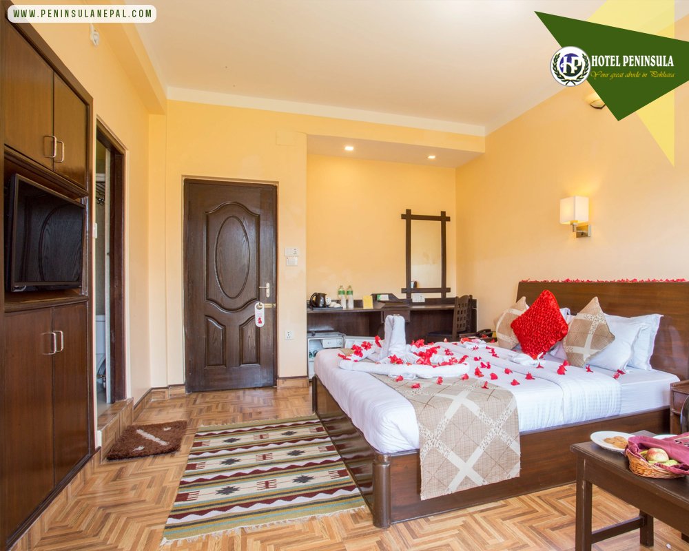 Featuring a deluxe king size bed, LED television with satellite channels and honeymoon setup. With a full stocked mini bar you can enjoy.
#HotelPeninsula #HoneymoonSuperDeluxe #Pokhara