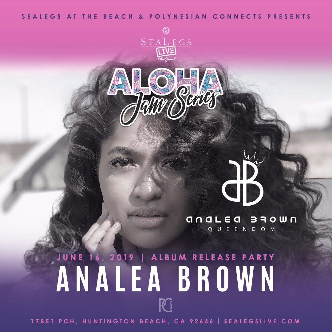 Father’s Day ALOHA JAM SERIES with the Talented Singer and Songwriter <a href="/analeamusic/">Analea Brown</a>. Music start at 1pm. DM for Tables, Beach Chairs, and Cabana Reservations.