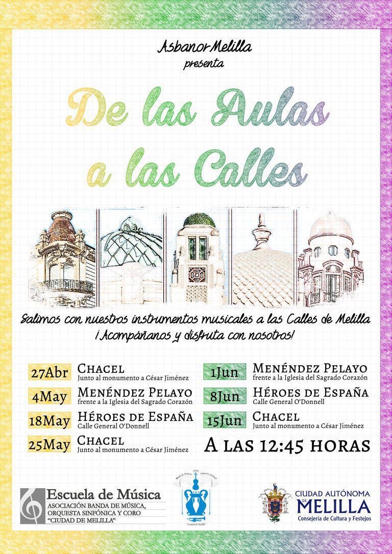 Asbanormelilla1's tweet photo. Este sábado 8 de junio tiene una cita con nosotros en Héroes de España, penúltima actuación “De las Aulas a las Calles”. Ahora les toca el turno a los clarinetistas y flautistas de @Asbanormelilla1 https://t.co/IaPJg2hQYd