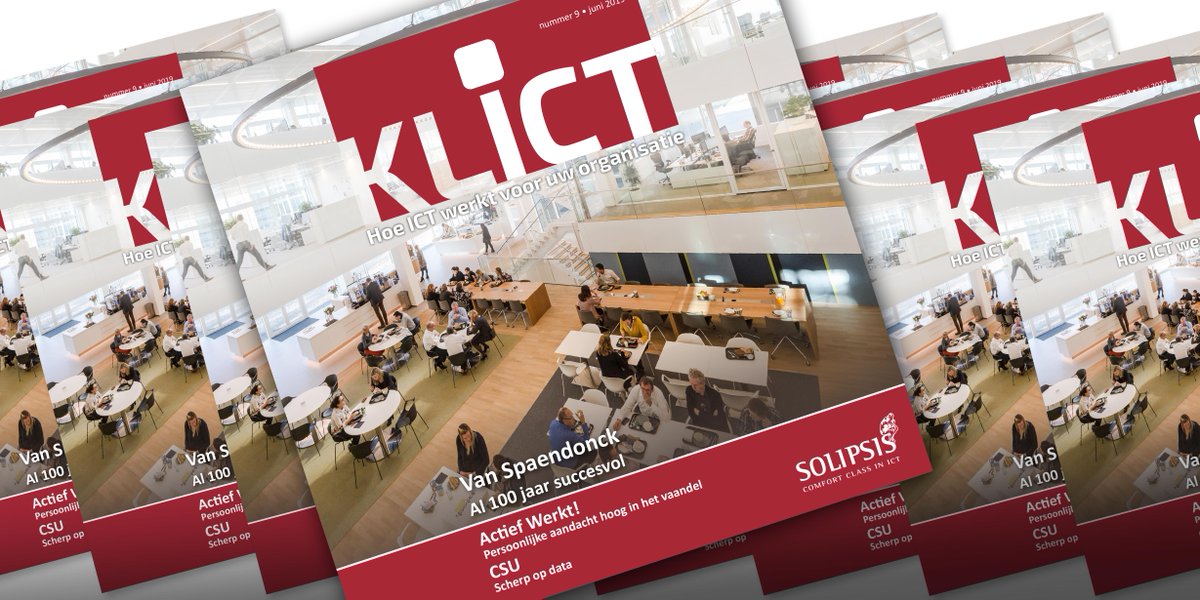 De laatste editie van ons magazine Klict is weer verstuurd naar onze relaties! Niet ontvangen? Niet getreurd! Laat een reactie achter en we sturen een exemplaar naar u op. Lees Klict ook online: solipsis.nl/klict/
