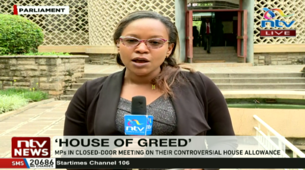 ntvkenya's tweet photo. Members of Parliament, led by their Speakers, are currently in a closed-door meeting, deliberating on their next move, with regard to their Housing Allowance. @OBurrows #NTVAtOne https://t.co/0ZZzKXxzBG