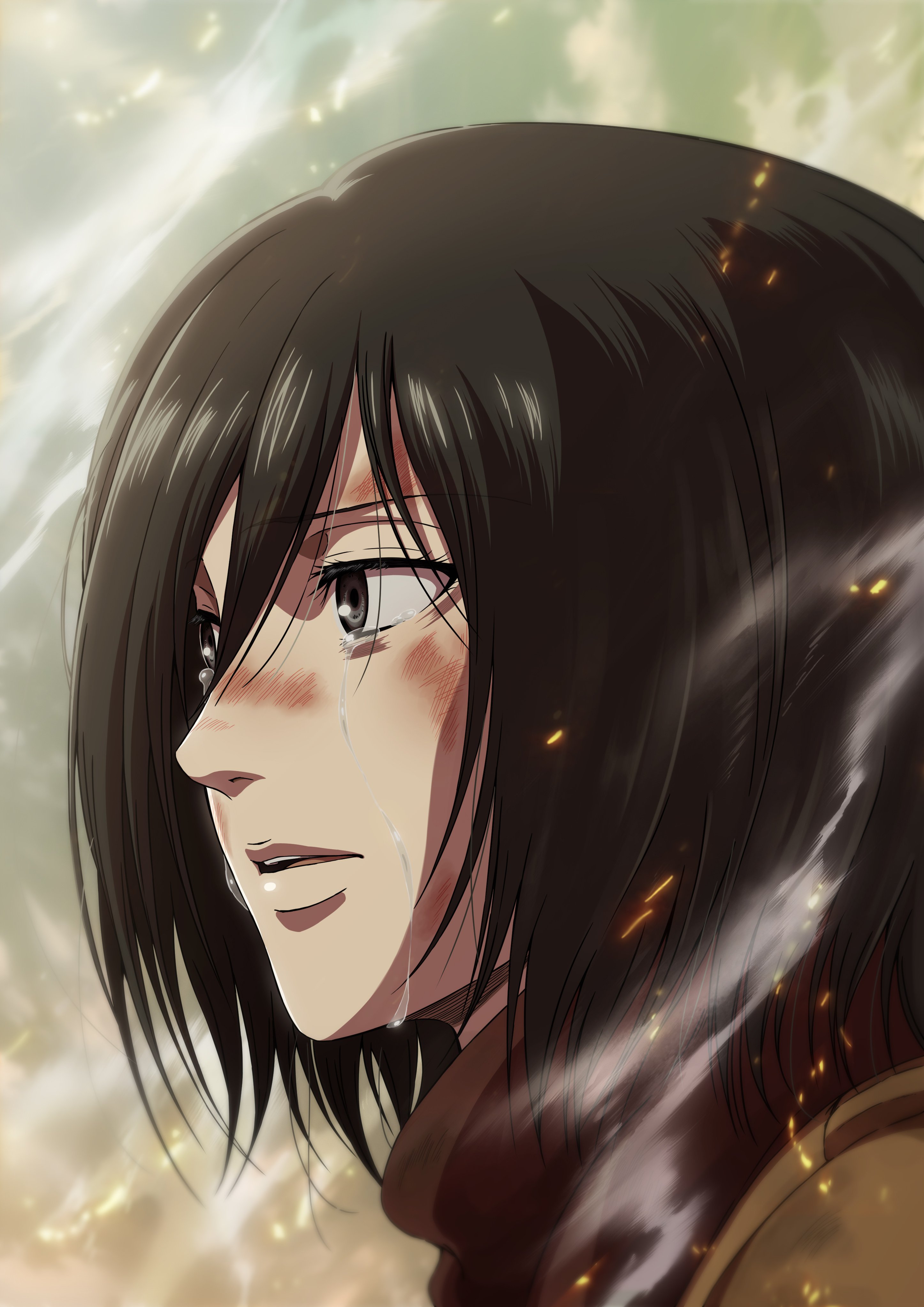 Wit Studio 進撃アニメtwitterイラスト 四十日目 ミカサ Illustration Satoshi Kadowaki Mutsumi Tateishi Aiko Minowa Shingeki 進撃アニメtwitterイラスト 放送最終回まで毎日更新 応援お願いします T Co N2zkujauym Twitter