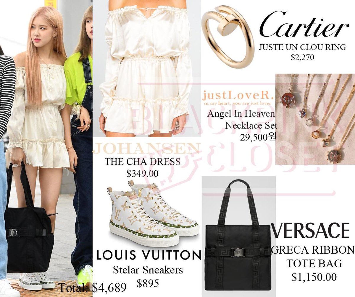 blackpink closet on X: [190606 - INCHEON AIRPORT] Rosé ✨JOHANSEN LOUIS  VUITTON, CARTIER, JUSTLOVER & VERSACE #ROSÉ #로제 #ROSÉstyle #BLACKPINKstyle   / X