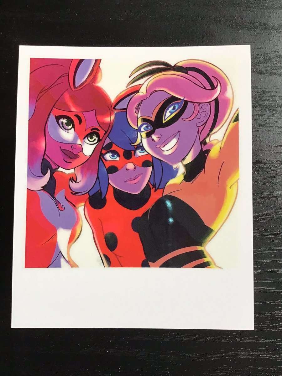 kiramizuno's tweet photo. I’M SO EXCITED! Look what I received just in time for the #GeekFaeriesIRL and #JapanExpo2019 ! #MiraculousLadybug selfies on polaroid ! https://t.co/LWBKVWLnJS